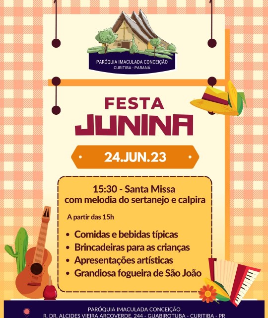Festa Junina na Paróquia Imaculada Conceição