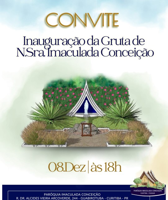Inauguração da Gruta de N. Sra Imaculada Conceição
